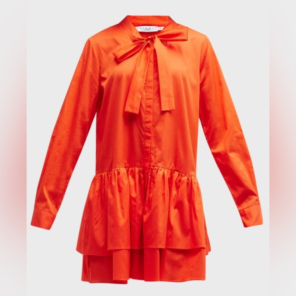 HARSHMAN - Laverne Ruffle-Tiered Tie-Front Dress - NEW - Picture 2 of 3